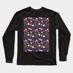 Northern California Floral Repeat Pattern Long Sleeve T-Shirt